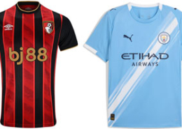 Bournemouth v Manchester City 2025-26 Kits