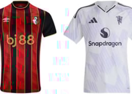 Bournemouth v Manchester United 2025-26 Kits