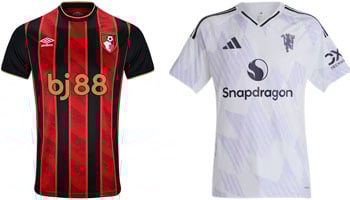 Bournemouth v Manchester United 2025-26 Kits