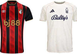 Bournemouth v Nottingham Forest 2025-26 Kits