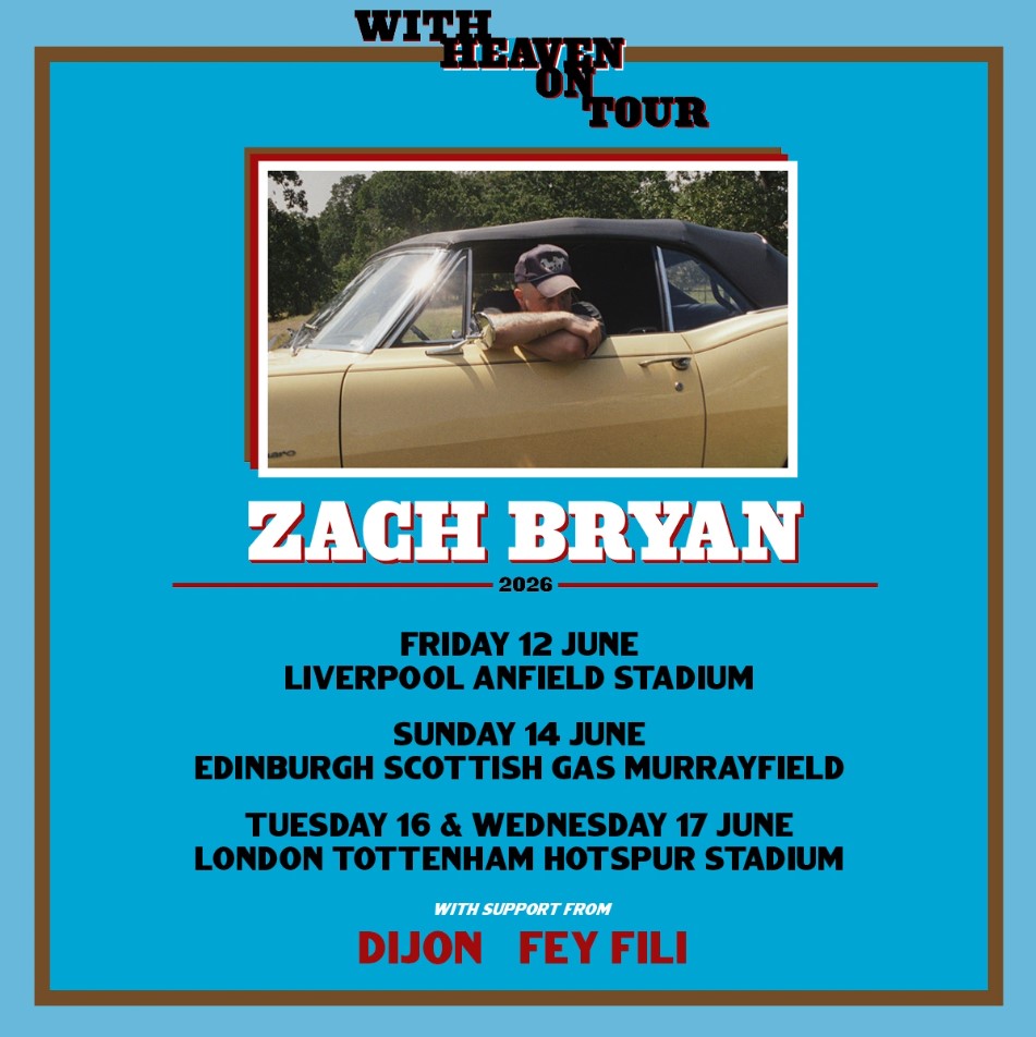Zach Bryan 2026 Concert - Tottenham Hotspur Stadium Hospitality