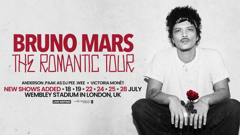 Bruno Mars The Romantic Tour London