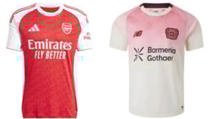 Arsenal v Bayer Leverkusen 2025-26 Kits