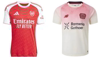 Arsenal v Bayer Leverkusen 2025-26 Kits