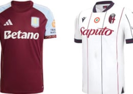 Aston Villa v Bologna 2025-26 Kits