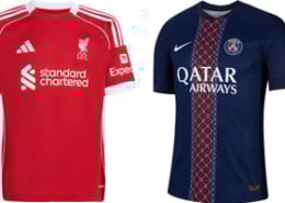 Liverpool v PSG 2025-26 Kits