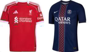 Liverpool v PSG 2025-26 Kits