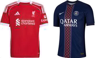 Liverpool v PSG 2025-26 Kits