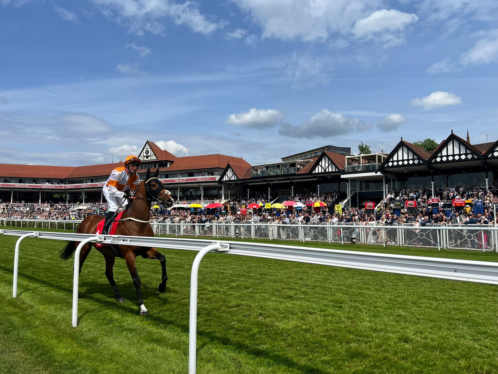 Chester May Festival Hospitality Silks Private Viewing along running rails